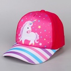 Кепка детская «Единорог», розовая, р-р.52-54, 5-7 лет - Фото 2