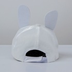 Кепка детская «Заюшка», с ушками, белая, р-р 52-54, 5-7 лет - Фото 4