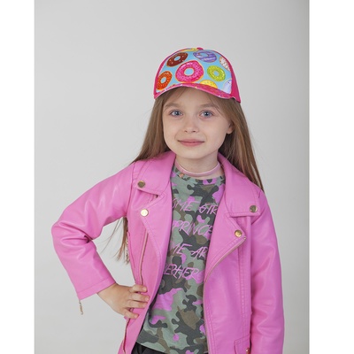 Кепка детская «Пончики», р-р. 52-54 см, 5-7 лет