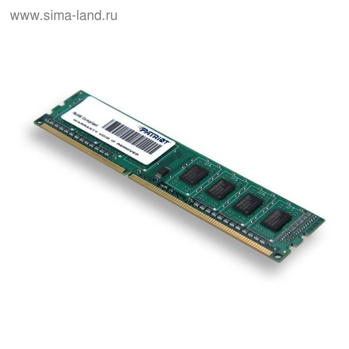 Память DDR3 2Gb 1600MHz Patriot PSD32G160081 RTL PC3-12800 CL11 DIMM 240-pin - Фото 1