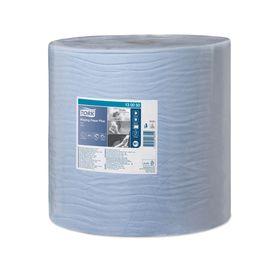 Протирочная бумага Tork Плюс в рулоне (W1) голубая, 37 см, 1500 листов