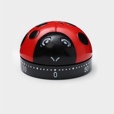 Таймер механический Доляна «Божья коровка», кухонный, 6×6×3.8 см
