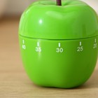 Таймер механический Доляна «Яблоко», кухонный, 6.5×7 см, зелёный - Фото 3
