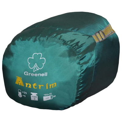 Greenell Спальный мешок Антрим правый, зеленый