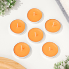 Набор свечей ароматических чайных, 6 шт., апельсин - Фото 2