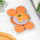 Набор свечей ароматических чайных, 6 шт., апельсин - Фото 4