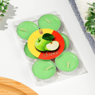 Набор свечей ароматических чайных 6 шт., яблоко - Фото 4