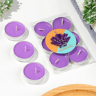 Набор свечей ароматических чайных 6 шт., лаванда - Фото 1