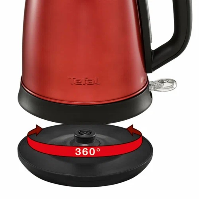 Чайник электрический Tefal KI270530, металл, 1.7 л, 2400 Вт, красный - фото 51665838