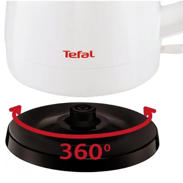 Чайник электрический Tefal KO150130, пластик, 1.5 л, 2400 Вт, белый - фото 51665849