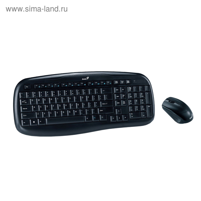 Комплект клавиатура и мышь Genius KB-8000X, беспроводной, мембранный, 1200 dpi, USB, черный - Фото 1