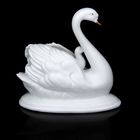Сувенир керамика "Лебедь с малюткой" с золотом 10х10,5х6 см - Фото 4