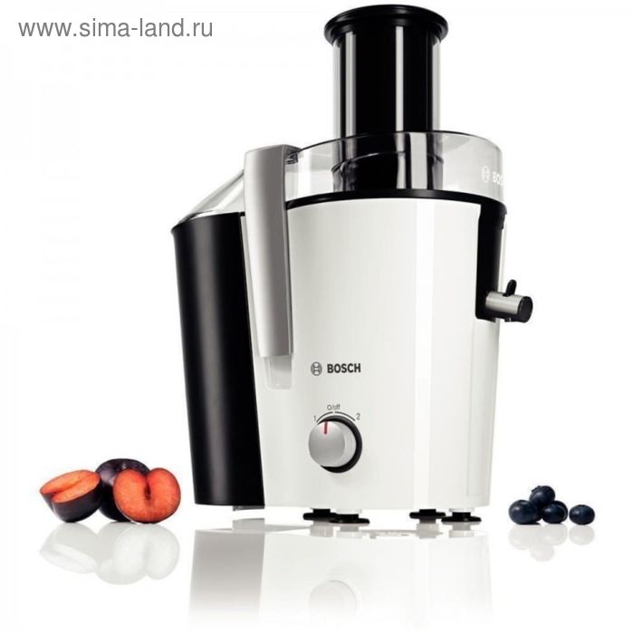 Соковыжималка Bosch VitaJuice MES25A0, центробежная, 700 Вт, 1.25 л, 2 скорости, черно-белая - Фото 1