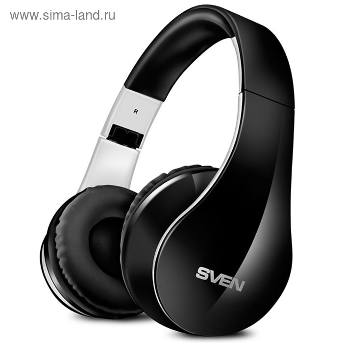 Наушники с микрофоном Sven AP-B450MV, Bluetooth, черно-белые - Фото 1