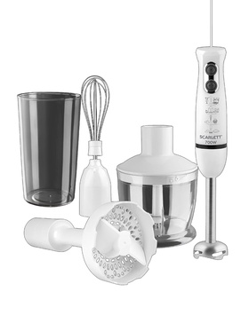 Блендер Scarlett SC-HB42M33, погружной, 700 Вт, белый  (артикул 2576511)  большой выбор товаров оптом и в розницу по низким ценам с доставкой