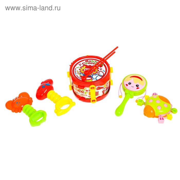 Набор музыкальных инструментов "Клоун", 5 предметов - Фото 1