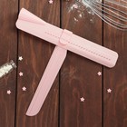 Шпатель кондитерский угловой Доляна, 2 части, 23.5×4.7×2.6 см, пластик, розовый - Фото 1