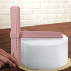 Шпатель кондитерский угловой Доляна, 2 части, 23.5×4.7×2.6 см, пластик, розовый - Фото 2