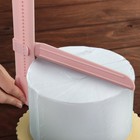 Шпатель кондитерский угловой Доляна, 2 части, 23.5×4.7×2.6 см, пластик, розовый - Фото 3