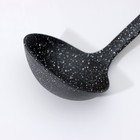 Половник Доляна «Мрамор», 31.5 см, пластик, чёрный - Фото 3