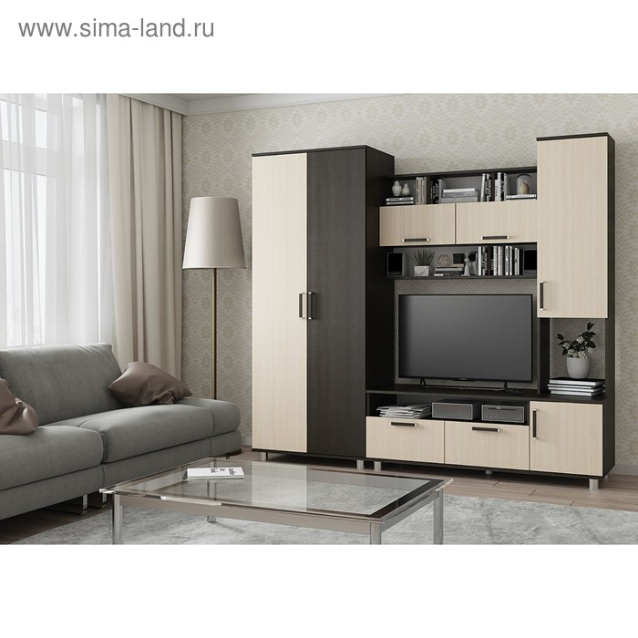 Гостиная «София-3», 2000×2200×500 мм, цвет венге/дуб молочный - Фото 1