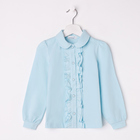 Блузка для девочки, рост 116 см, цвет голубой - Фото 1