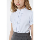 Блузка для девочки, рост 122 см, цвет белый - Фото 3