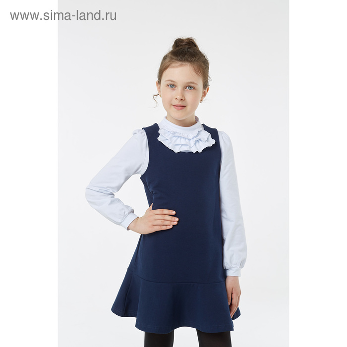 Блузка для девочки, рост 128 см, цвет белый - Фото 1