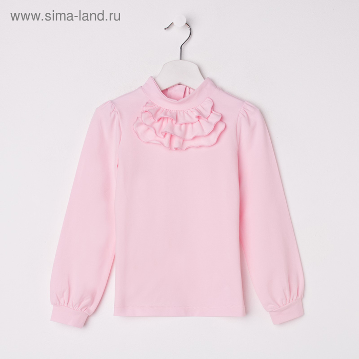 Блузка для девочки, рост 134 см, цвет розовый - Фото 1