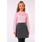 Блузка для девочки, рост 134 см, цвет розовый - Фото 4