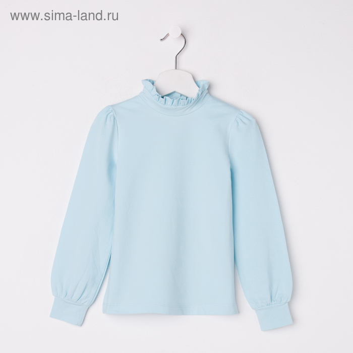 Блузка для девочки, рост 116 см, цвет голубой - Фото 1