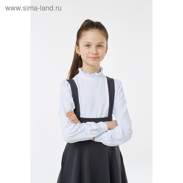 Блузка для девочки, рост 146 см, цвет белый - Фото 1