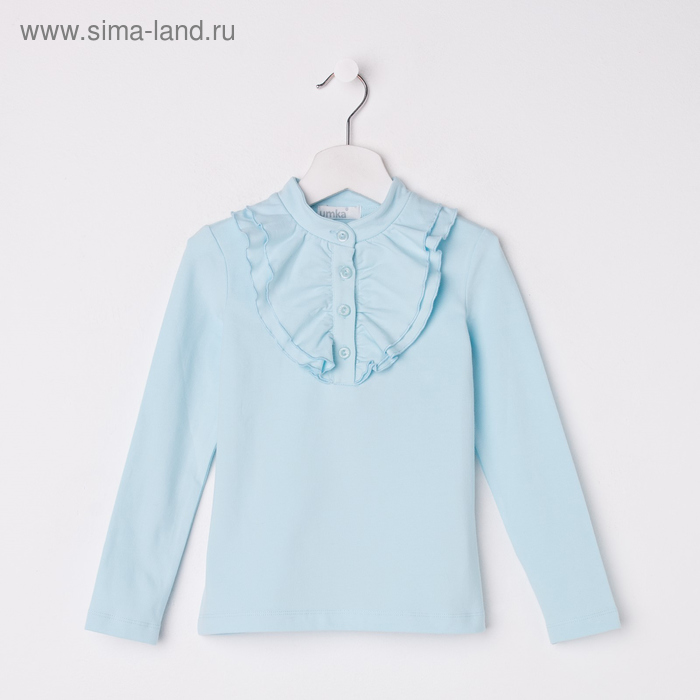 Блузка для девочки, рост 158 см, цвет голубой - Фото 1