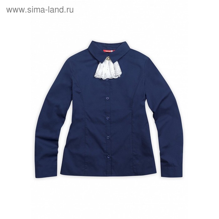 Блузка для девочки, рост 122 см, цвет синий - Фото 1