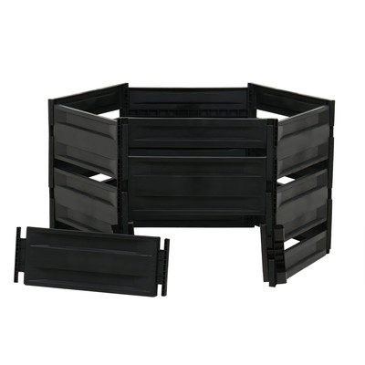 Компостер пластиковый, 600 л, 125×105×70 см, чёрный