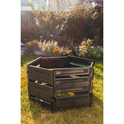 Компостер пластиковый, 600 л, 125×105×70 см, чёрный