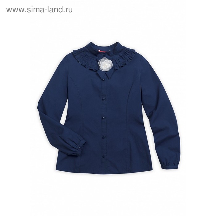 Блузка для девочки, рост 164 см, цвет синий - Фото 1