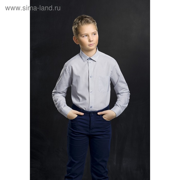 Сорочка для мальчика, рост 158 см, цвет серый - Фото 1