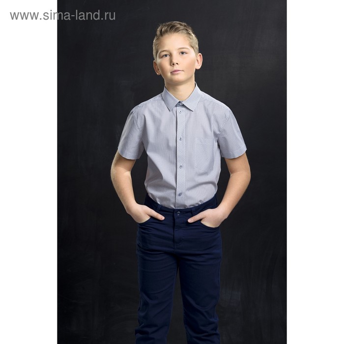 Сорочка верхняя для мальчика, рост 122 см, цвет серый - Фото 1