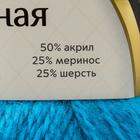 Пряжа "Воздушная" 25%меринос. шерсть, 25%шерсть, 50%акрил 370м/100гр (024 бирюза) - Фото 4