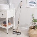 Швабра для мытья пола PVA с двойным роликовым отжимом Доляна, стальной телескоп черенок 28×6×106(130) см - Фото 9