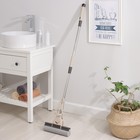 Швабра для мытья пола PVA с двойным роликовым отжимом Доляна, стальной телескоп черенок 28×6×106(130) см - Фото 10