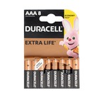 Батарейка алкалиновая Duracell Basic, AAA, LR03-8BL, 1.5В, блистер, 8 шт. - Фото 4