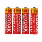 Батарейка солевая Kodak Super Extra Heavy Duty, AA, R6-4BL, 1.5 В, блистер, 4 шт. - Фото 2