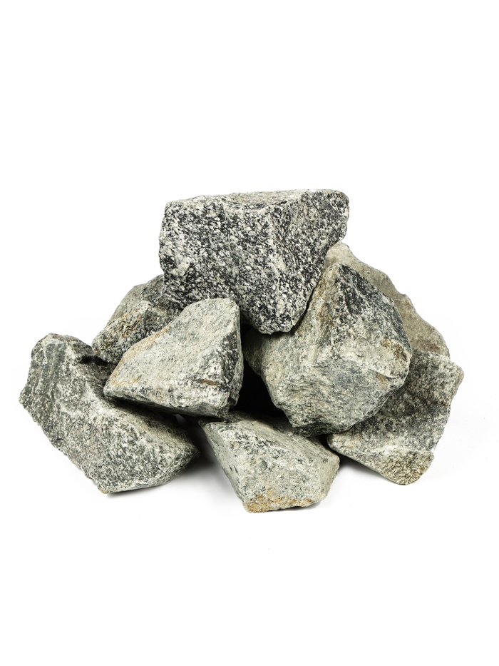 Камни для бани «Габбро - диабаз», 20 кг, колотые, фракция 7-12 см, «Добропаровъ» - Фото 1