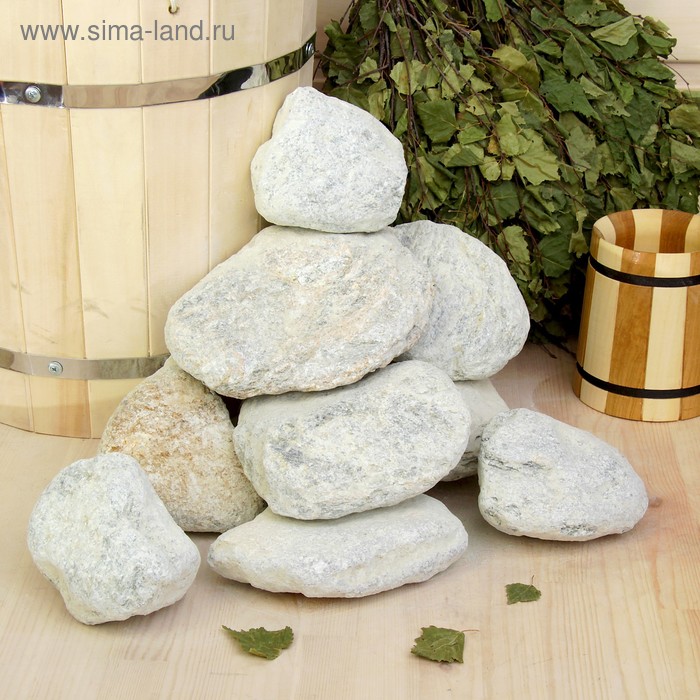 Камни для бани «Талькохлорит», 20 кг, галтованные, фракция 7-15 см, «Добропаровъ» - Фото 1