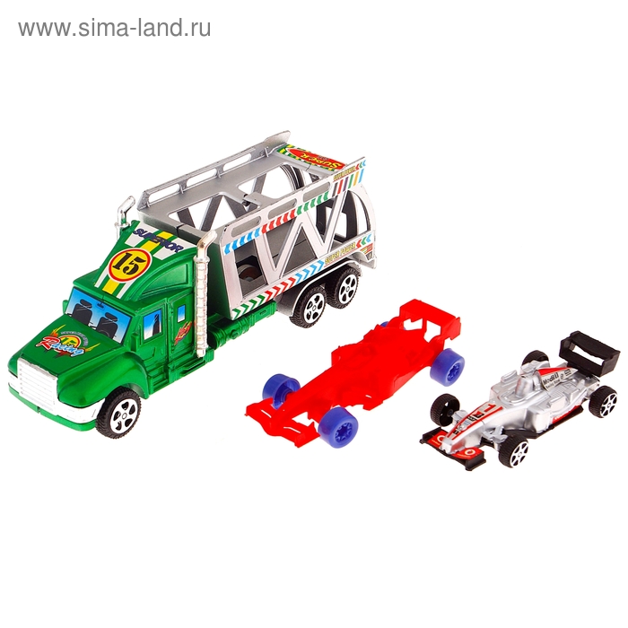 Грузовик "Перевозчик" инерционный, цвета МИКС - Фото 1