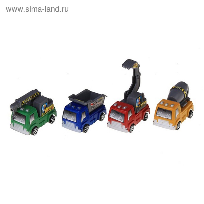 Машина инерционная "Стройка", набор 4 шт - Фото 1