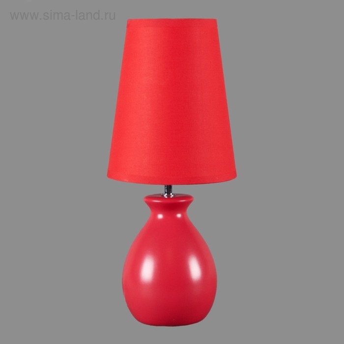 Настольная лампа "Сицилия", 1x40Вт E14, цвет красный 13х13х25см - Фото 1