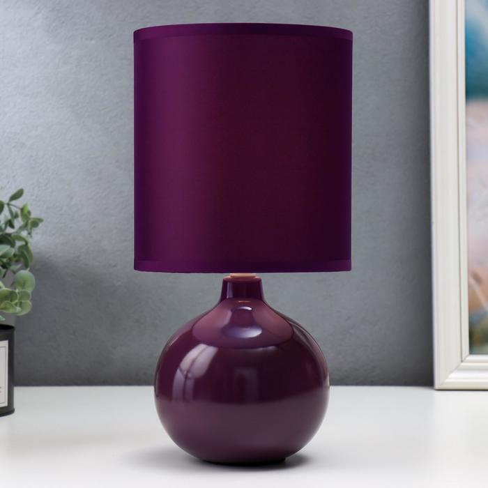Настольная лампа "Лацио", 1x40Вт E14, цвет фиолетовый 17х17х31см - Фото 1